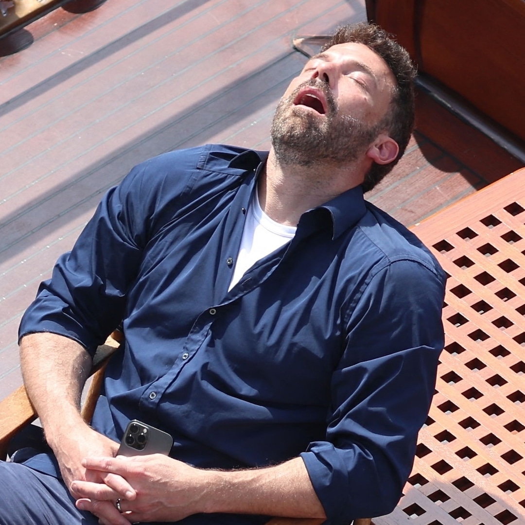 Ben Affleck Appears to Take a Nap on a Boat During Post-Wedding Trip
